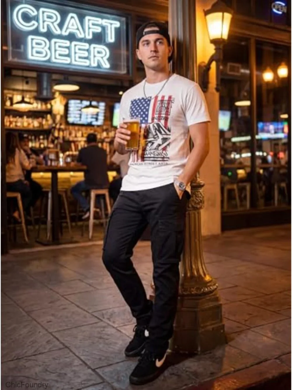 Slim Fit Cargo Pants, 100% Cotton Twill, 7 Utility Pockets, Work & Outdoor